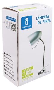 Aigostar - Lampă de masă cu clemă 1xE27/11W/230V argintiu/crom