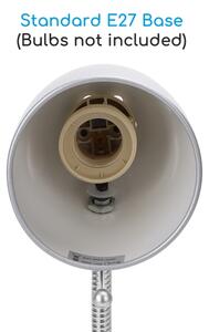 Aigostar - Lampă de masă cu clemă 1xE27/11W/230V argintiu/crom