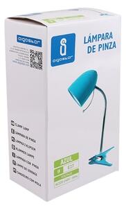 Aigostar - Lampă de masă cu clemă 1xE27/11W/230V albastru/crom