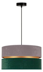 Lustră pe cablu Duolla DUO 1xE27/15W/230V d. 40 cm gri/verde/auriu