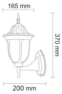 Corp de iluminat perete exterior FLORENCJA 1xE27/20W/230V