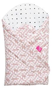Pătură de înfășat cu inserție din cocos CLASSICS 75x75 cm roz MOTHERHOOD