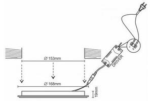 Panou LED incastrabil LED/12W/85-265V