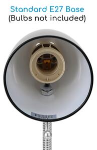 Lampă de masă cu clemă Aigostar 1xE27/11W/230V negru/crom