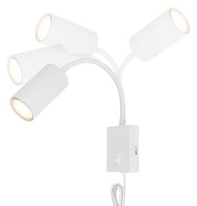 Lampă de perete flexibilă ROBBY 1xGU10/25W/230V albă Globo 57911WW