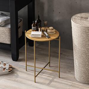 Măsuţă de cafea, Hanah Home, Culoare: Aur Natural
