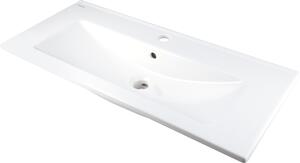Deante Tubo lavoar 81.5x36 cm dreptunghiular mobilier alb luciu CTU_638M