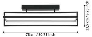 Plafonieră LED dimabilă SIBERIA LED/34W/230V Eglo 900465 + telecomandă