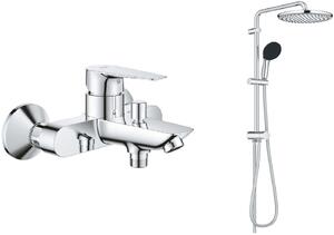 Set set de duș Grohe Vitalio Start System 26680001, baterie cadă-duș Grohe Start Edge 24198001