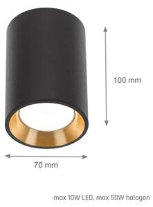 Spot CHLOE 1xGU10/35W/230V negru/auriu rotund