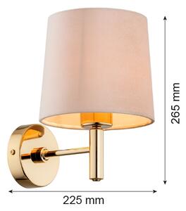 Brilagi - Aplică de perete MONTE 1xE27/60W/230V bej/auriu