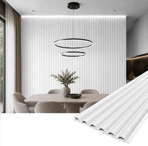 Panou decorativ PVC oval Elio – Alb pur 270x16x1.5 cm