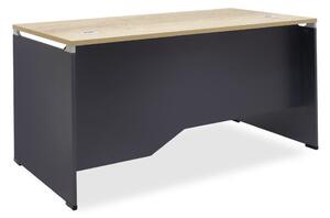 Birou manager Lotus, Stejar - Gri inchis, 150x80x75 cm