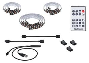 Bandă dimabilă pentru televizor LED/3,5W RGB 2m ZOLL 5V Paulmann 78880 + telecomandă