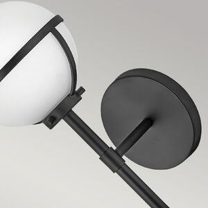 HINKLEY Hollis aplică de baie, negru/opal, 1 bec, reglabil, Negru, Baie, Metal