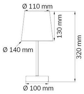 Lampă de masă CESENA 1xE14/42W/230V verde Wofi 832401178000
