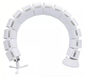Organizator pentru cabluri, tub spiralat, inaltime reglabila – Formă Rotundă, 130 cm, Alb