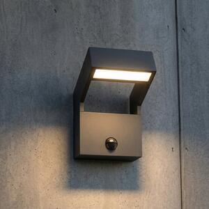 Arcchio Lampa de perete pentru exterior cu LED Kovato, senzor, gri închis,, Gri, Metal, Modern