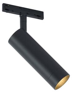 Spot modern negru pentru sistem de șină monofazat GU10 35mm - Slimline Uzzy