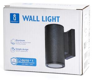 Aplică de exterior Aigostar 1xGU10/230V negru IP65 rotund