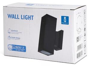 Aplică de exterior Aigostar 2xGU10/230V negru IP65 dreptunghiular