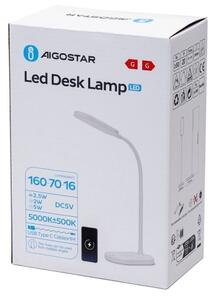 Lampă LED dimabilă de masă cu funcție de încărcare fără fir Aigostar LED/2,5W/5V alb