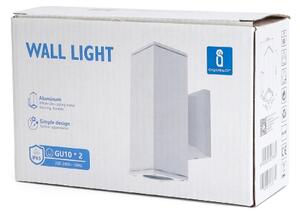 Aplică de exterior Aigostar 2xGU10/230V alb IP65 dreptunghiular