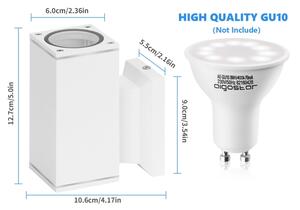 Aplică de exterior Aigostar 1xGU10/230V alb IP65 dreptunghiular