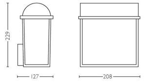 Philips 17235/30/PN - Aplică perete exterior 2xE27/42W/230V IP44