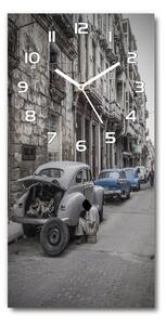 Ceas de sticlă pe perete vertical Havana
