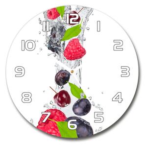 Ceas de sticlă pe perete rotund Fructele si apa
