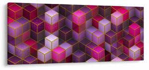 Tablou - Cuburi violet (120x50 cm)