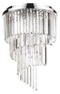 Lustră de cristal aplicată Ideal Lux CARLTON 12xE14/40W/230V crom