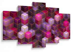 Tablou - Cuburi violet (150x105 cm)