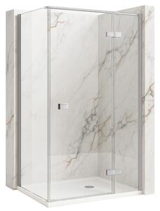 Rea Atlas, cabină de duș 80 (ușă) x 80 (perete), partea dreaptă, sticlă transparentă 6 mm, profil cromat, KPL-K4363