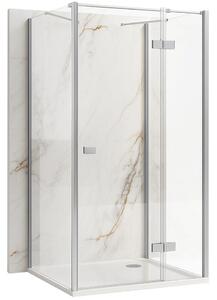 Rea Atlas, cabină de duș 90 (ușă) x 80 (perete), partea dreaptă, sticlă transparentă de 6 mm, profil cromat, KPL-K4761