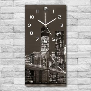 Ceas vertical de perete din sticlă Manhattan New York City