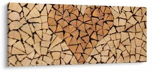 Tablou - Inima din lemn (120x50 cm)