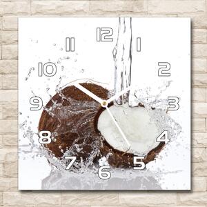 Ceas din sticlă pătrat nucă de cocos