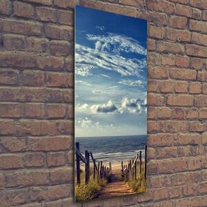 Fotografie imprimată pe sticlă Calea către plajă
