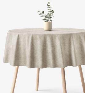 Goldea față de masă decorativă natura - cafea natural - rotundă Ø 130 cm