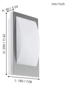 Eglo 33569 - Aplica LED de perete exterior VERRES-C 1xE27/9W/230V IP44