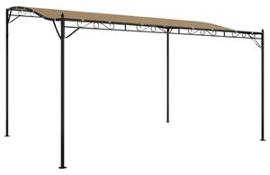 Baldachin, gri taupe, 4x3 m 180 g/m², țesătură și oțel