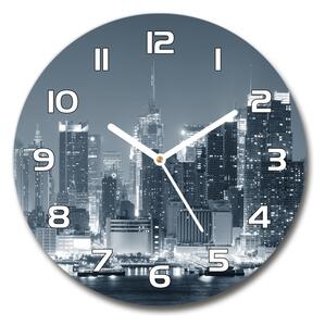 Ceas perete din sticlă rotund Manhattan New York City