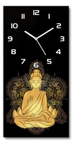 Ceas perete din sticlă dreptunghiular Buddha Mandala
