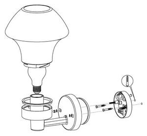 Eglo 33567 - Aplica LED reglabilă pentru exterior VERLUCCA-C 1xE27/9W/230V IP44