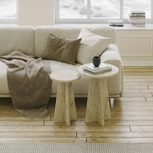 Set de măsuțe de cafea, Hanah Home, Culoare: Travertin
