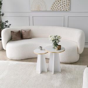 Set de măsuțe de cafea, Hanah Home, Culoare: Auriu Alb
