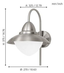 Eglo 33583 - Aplica de exterior LED RGBW SIDNEY 1xE27/9W/230V IP44