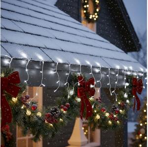 Brilagi - Ghirlandă LED de exterior, 200 LED, 8 funcții, 13 m, IP44, alb rece